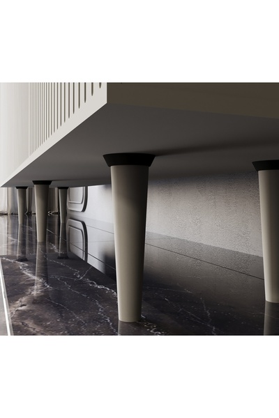 enwood Tv Ünitesi Ahşap Ayak 19 Cm Kum Taşı Rengi(5 ADET)