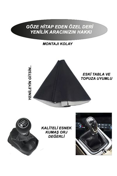 bol bol cesit TATA VISTA Compatible Auto, Car Gear Ring Black Stitch