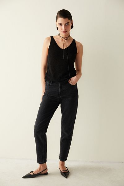 Penti Lurex Knitwear Black Top