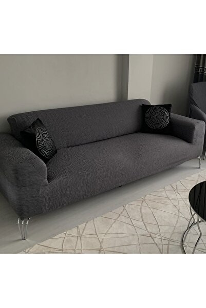 ÖZMAKAN Flexible and Jacquard Cotton Sofa Cover - Stretch Elastic 3 3 1 1 Set