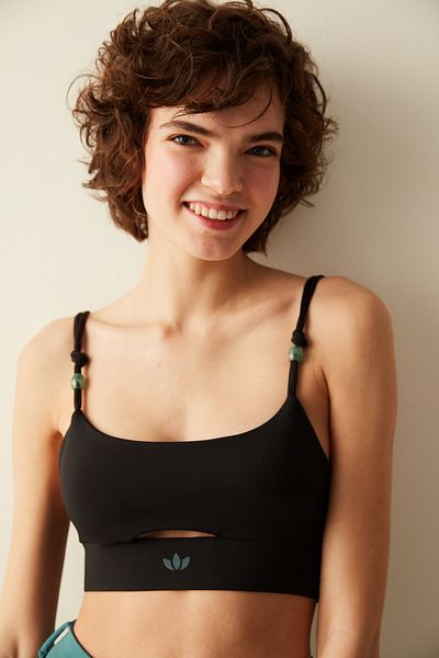 Penti Μαύρο Balance Macrame Sport Top