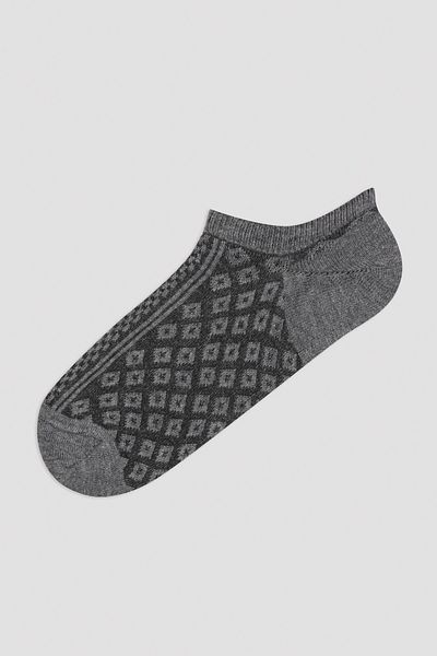 Penti Gray-white Patterned 3-Piece Booties Socks
