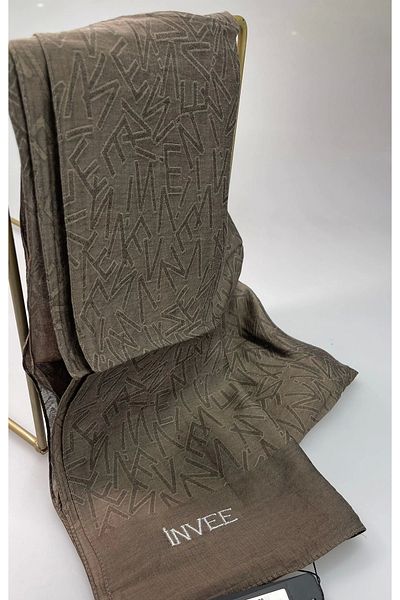Invee INVEE 1550 - Dark Brown and Invee Patterned Shawl