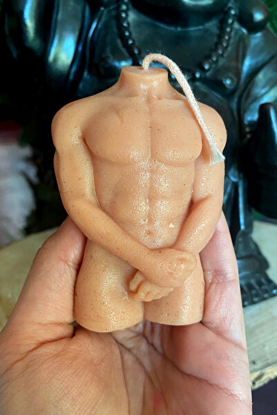 FANTASTİK SANAT ATÖLYESİ Erkek Vücut Soya Wax Amber Kokulu Dekoratif Hediyeli...