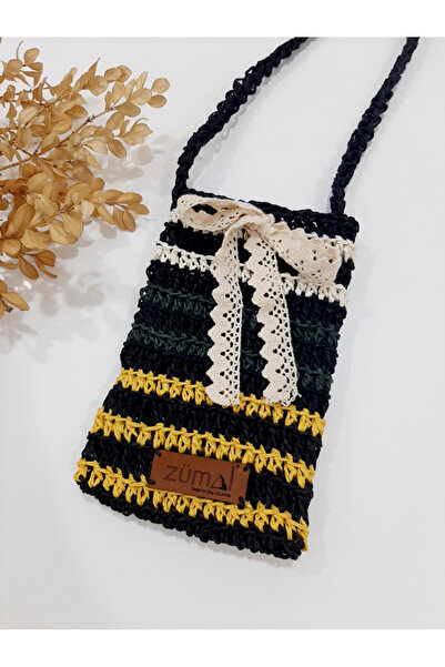 zümal tekstil tasarım Ручна робота Паперова мотузка Жіноча сумочка через плеч...