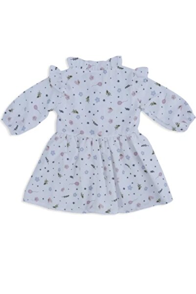 Tarz Çocuk Floral Seasonal Long Sleeve Girl's Dress
