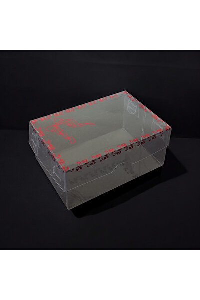BOXSTATION 9X6X4 Full Acetate Bow Embroidered Box 50 Pieces