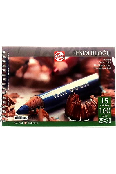 Talens 25x35cm 160gr.15YP.- SPIRAL PAINTING BOOK DRAWING BLOCK - T160253515