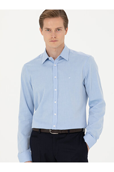 Cacharel Açık Mavi Slim Fit Uzun Kollu Klasik Gömlek 50273445-VR003