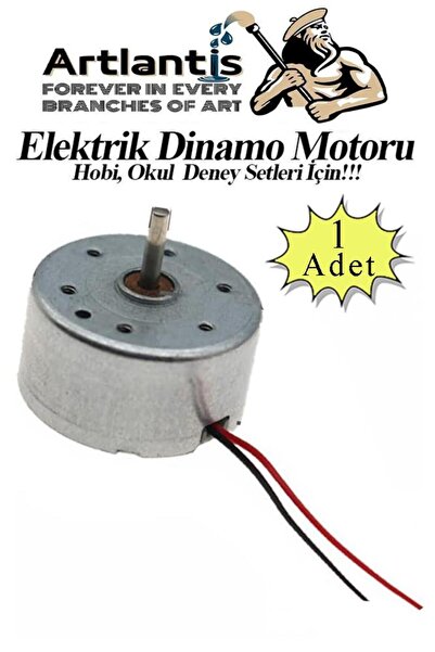 Artlantis Dinamo Motoru 6 V 1 Adet Elektrik Üreten Motor Eğitici Hobi Deney O...
