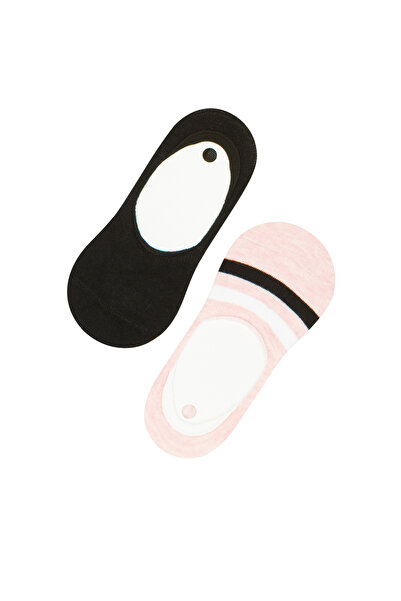 Penti Розови черни момичешки чорапи за балерини от 2 части