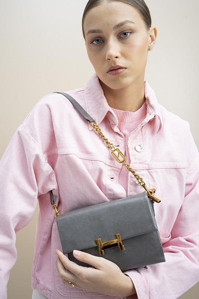 Matthew Cox Geantă pentru femei MATTHEWCOX, gri, tip crossbody - BYN2256
