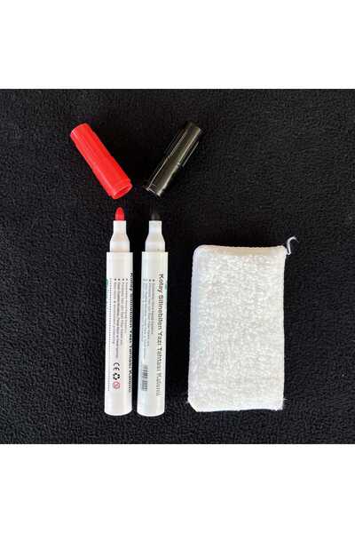 TutturX Siyah-Kırmızı Kalem Set Silgi Hediyeli