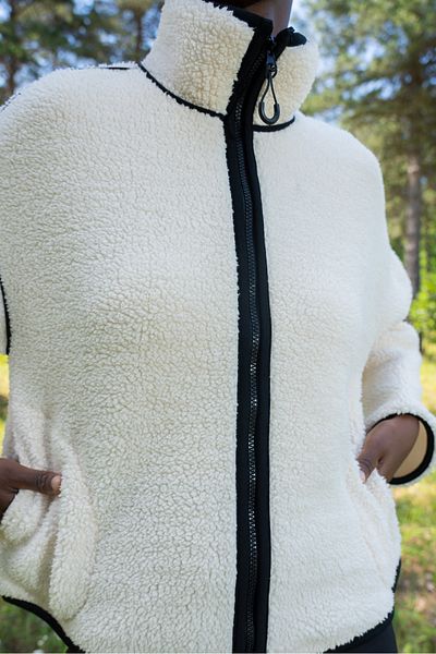 LOUP DORE Women's Welsoft Stight Collar Zippered Coat