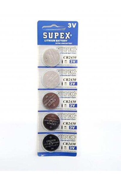 Supex CR2430-C5 3V Lityum Düğme Pil 5'li Paket