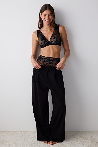 Penti Adore Yüksek Bel Siyah Slip Külot