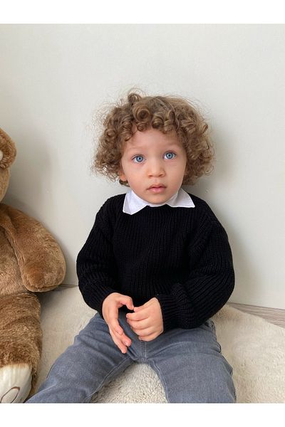Nimini Kids Унисекс пуловер за бебета и деца с изключително гъвкаво деколте (0-8 години)