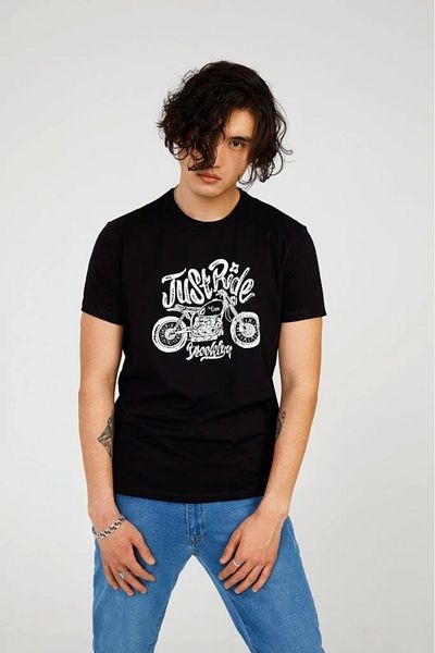 The Crow Crew Neck Printed Men's Black T-shirt Tc7121