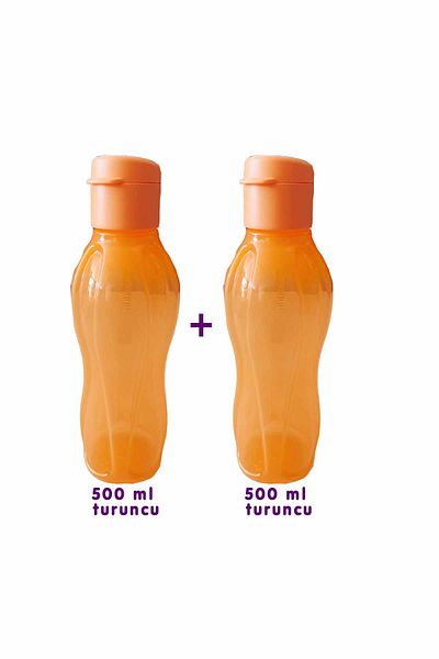 Tupperware Orange Bottle Water Bottle - 500 Ml, Set of 2