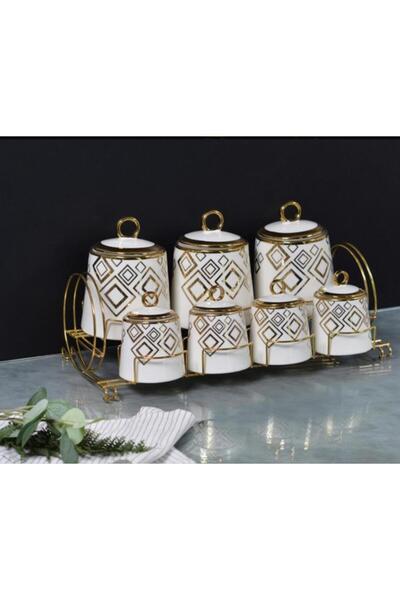 Paçi STANDLI 7 Lİ PORSELEN BAHARAT TAKIMI