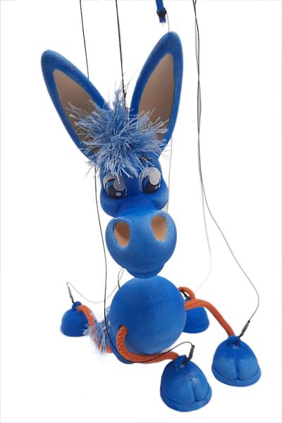 Uçaneller Kuklaevi Afacan Drawstring Donkey Puppet