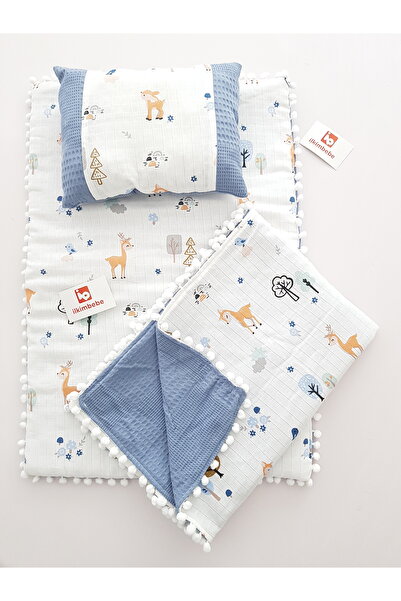 ib ilkimbebe Baby Diaper Set with Blanket - Cushion, Muslin, Newborn, Crib an...