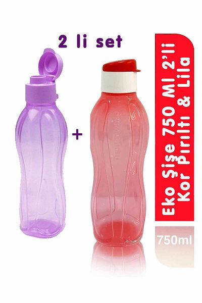 Tupperware Eco Lilac 750ml 2-Pack Cor Twinkle - Bottle Water Bottle Flask