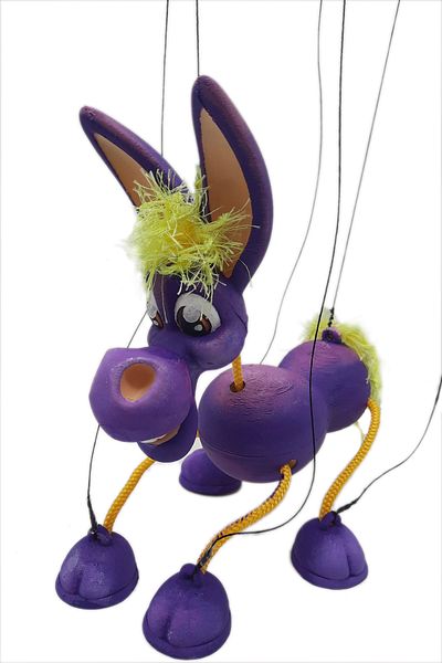 Uçaneller Kuklaevi Afacan Drawstring Donkey Puppet