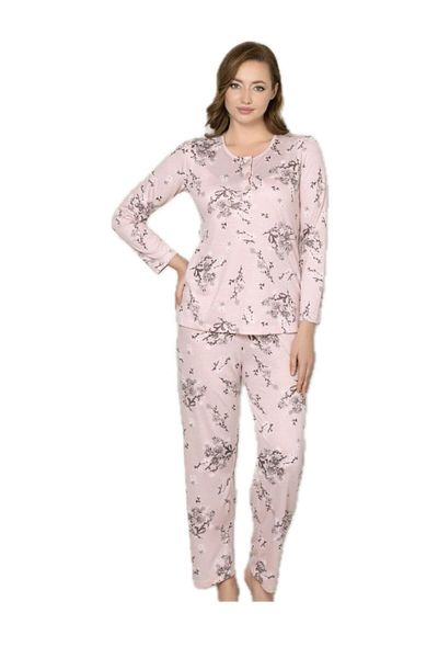 Alperi 790-25 Women's Patterned Long Sleeve Pajama Set