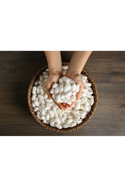 ICON SILK Set de 3 agrafe de păr din mătase subțire (ondul albastru)