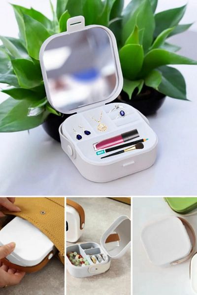 Emofom Pearl in Bag Mini Makeup Organizer Travel Type Jewelry Organizer Box (9 X 9 X 4 cm)