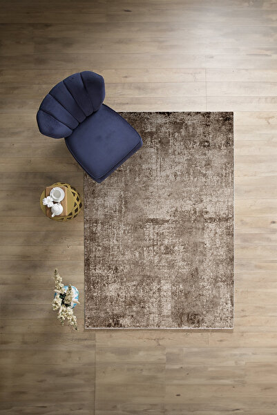 Napoli Home Dijital Baskılı Sade Geçişli Desen Yıkanabilir Kaymaz Taban Yollu...