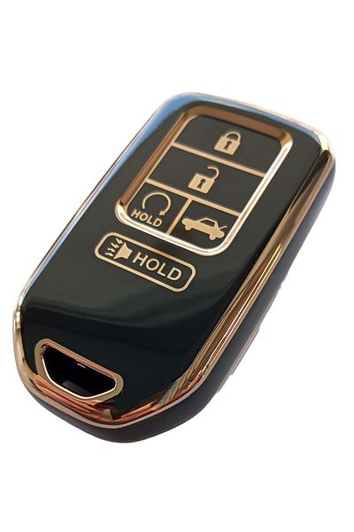 Kasey Honda Civic Accord Compatible Smart Key Case Controller Case Auto Key Holder Black Gold