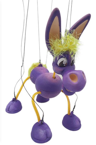 Uçaneller Kuklaevi Afacan Drawstring Donkey Puppet