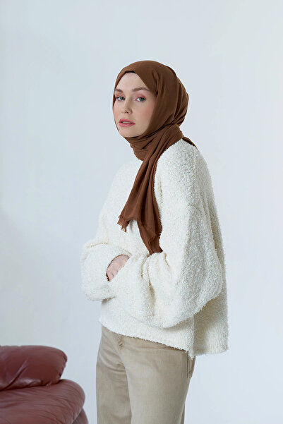 Modakaşmir Neo Pamuk Şal Kahverengi