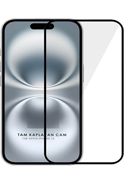 Evax (GUARD TAM) Iphone 16 Uyumlu Tam Kaplayan Guard Serisi Cam Ekran Koruyucu
