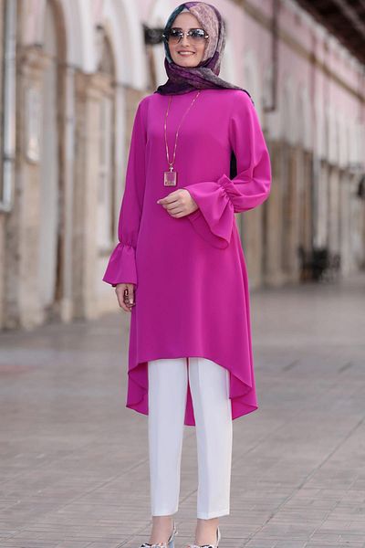 Esilanur Fuchsia Eflin Hijab Tunik