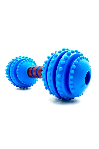 Tasma Market 12cm Barbell Bell Teeth Scratching Tartar Removal Dog Toy Set