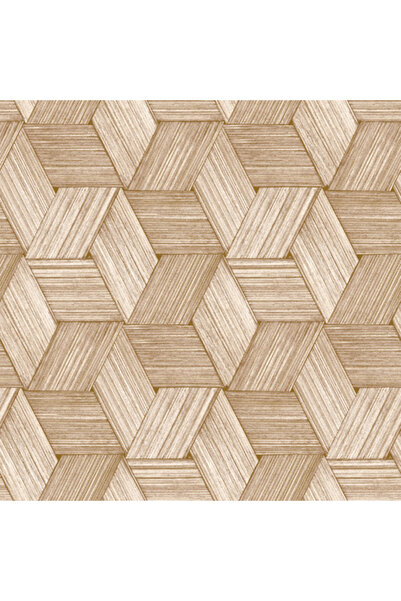 Dekor Harmony 107-A Ahşap Küp Desenli Duvar Kağıdı