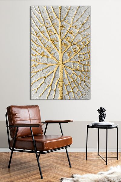 Vosevu Επιτραπέζιο γυαλί Cream Gold Tree Texture, Μοντέρνα διακόσμηση γραφείου σπιτιού, Διακόσμηση τοίχου δώρου, άθραυστο γυαλί