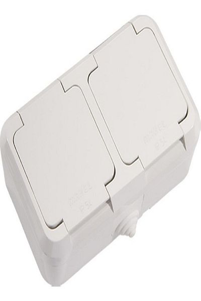 MAKEL Surface Mounted Humidifier Covered Grounded Socket Switch White