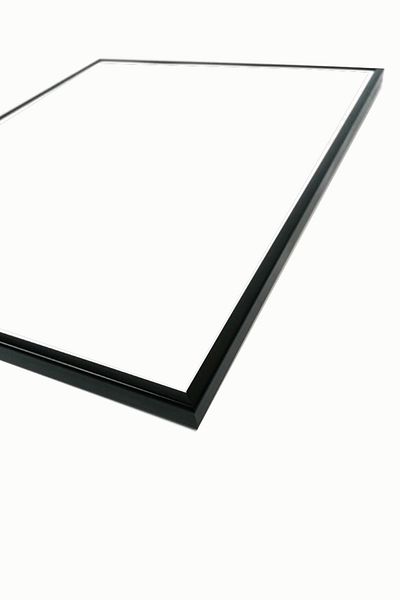 Linacci Set de pictură pe sticlă artistică cu cadru triplu din metal negru, gri alb