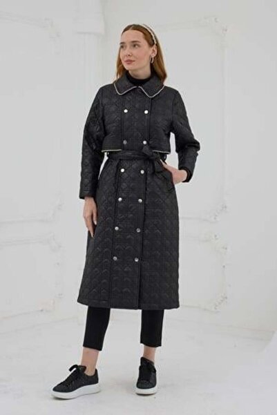 Moodbasic Stone Striped Quilted Long Hat