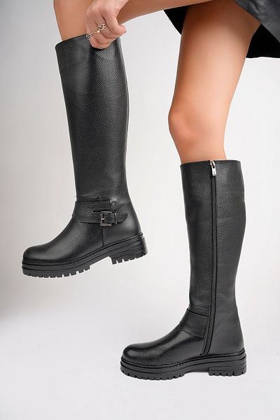 Deripabuc Black Genuine Leather Women's Boots - Dp02-16028