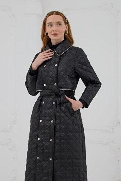 Moodbasic Stone Striped Quilted Long Hat