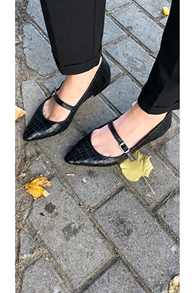 Butik Noble Shoes Hakiki Deri Siyah Babet