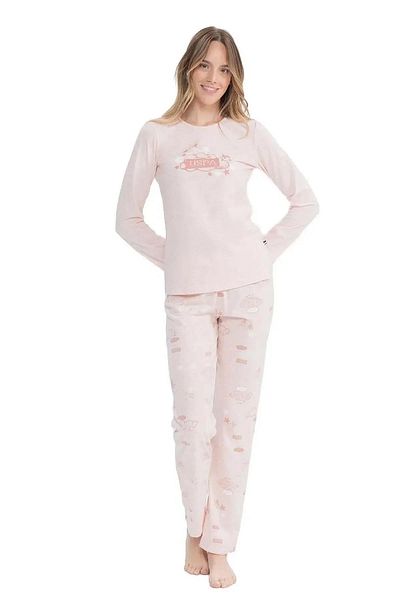 U.S. Polo Assn. Us Polo Assn. 17122 Star Patterned Long Sleeve Round Neck Pajama Set