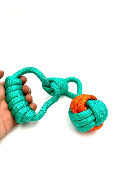 Tasma Market Ekstra Düğümlü Dayanıklı Diş İpli Köpek Stres Topu Oyuncağı