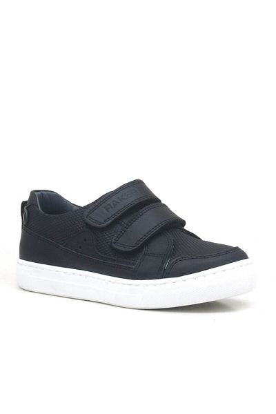Rakerplus Pantofi sport casual pentru băieți din piele naturală cu velcro negru