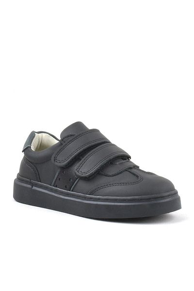 Rakerplus Pantofi sport pentru copii din piele naturală cu velcro negru